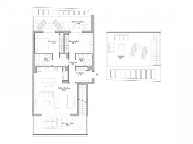 2 Schlafzimmer Apartment in Selwo