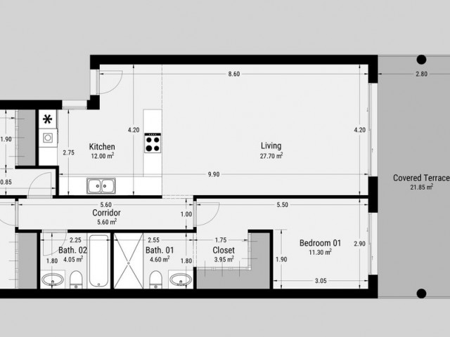 Apartamento con 3 Dormitorios  en Bel Air